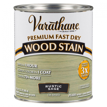 Масло для дерева морилка Varathane Premium Fast Dry Wood Stain (Варатан Премиум Драй Вуд Сатин) 0.946л Шалфей