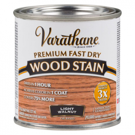 Масло для дерева морилка Varathane Premium Fast Dry Wood Stain (Варатан Премиум Драй Вуд Сатин) 0.946л Светлый орех