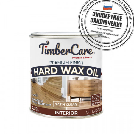 Масло для дерева и мебели с твердым воском TimberCare Hard Wax Color Oil полуматовое 0.75л
