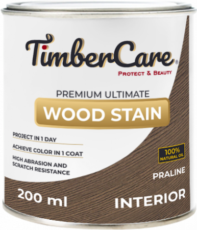 Тонирующее масло для дерева высокой прочности TimberCare Wood Stain Пралине 200мл