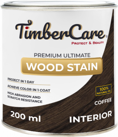 Тонирующее масло для дерева высокой прочности TimberCare Wood Stain Кофе 200мл