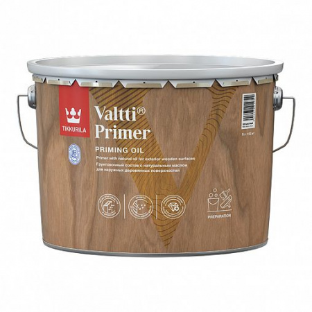 Грунт-антисептик Tikkurila Valtti Primer (Валтти Праймер), база ЕС, бесцветный 9л