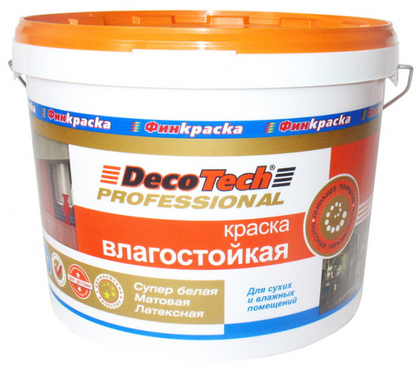 Краска матовая латексная «ВЛАГОСТОЙКАЯ» DecoTech PROFESSIONAL 2.7л