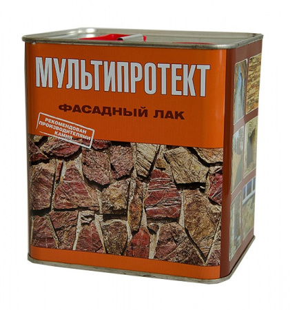 Фасадный лак «МультиПротект® – Л» эффект «мокрого камня»