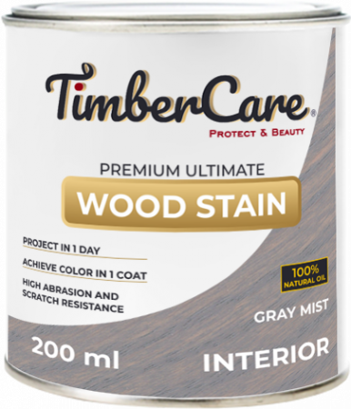 Тонирующее масло для дерева высокой прочности TimberCare Wood Stain Серая дымка 200мл