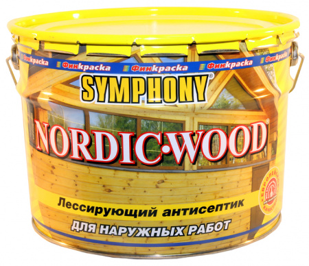 Лессирующий антисептик для дерева Symphony Nordic-Wood (Симфония Нордик Вуд) 2.7л