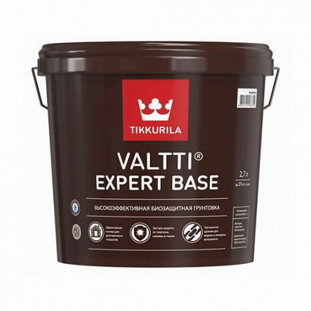 Грунт-антисептик Tikkurila Valtti Expert Base (Валтти Эксперт База), 2.7л, бесцветный
