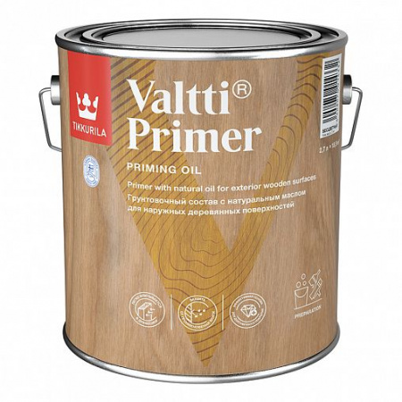 Грунт-антисептик Tikkurila Valtti Primer (Валтти Праймер), база ЕС, бесцветный 2.7л