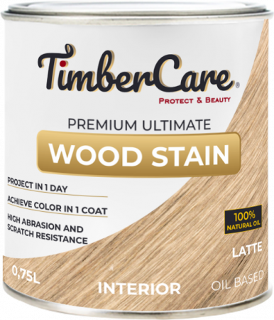 Тонирующее масло для дерева высокой прочности TimberCare Wood Stain Латте 750мл
