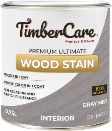 Тонирующее масло для дерева высокой прочности TimberCare Wood Stain Серая дымка 750мл